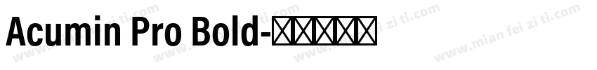 Acumin Pro Bold字体转换